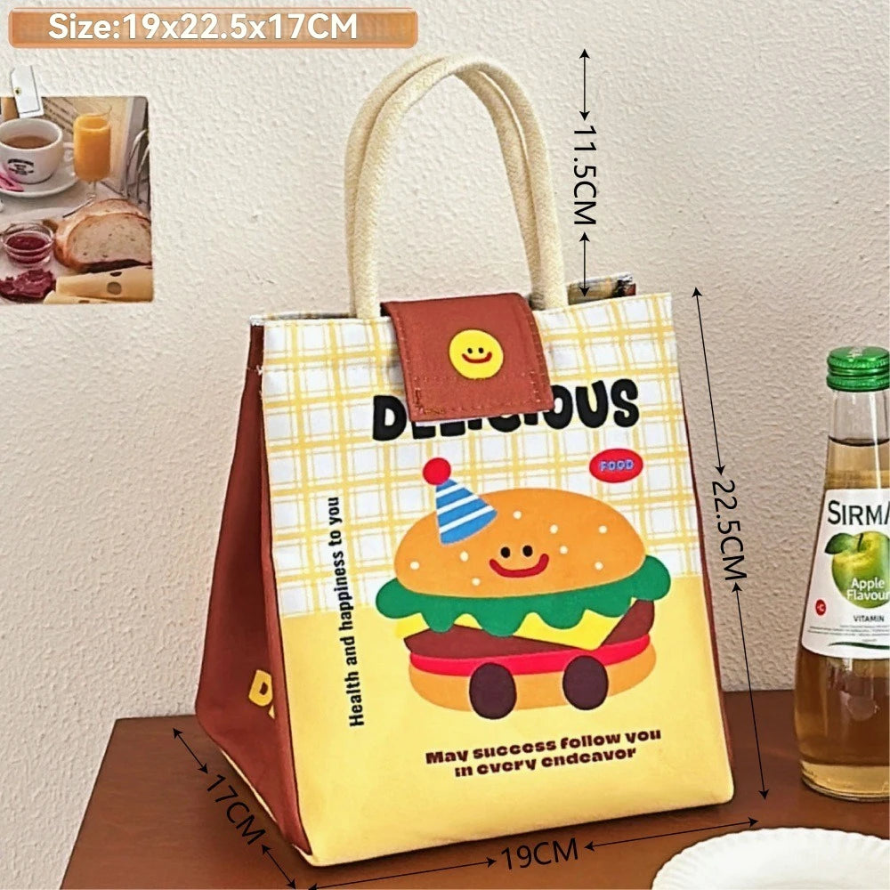 Cute Insulated Bento Bag Large Capacity Office Tote - Smarsty
