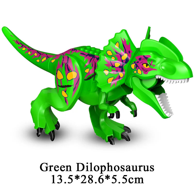 Jurassic Dinosaur World Brutal Raptor T-Rex Triceratops Indominus Rex Model Building Blocks Dino Velociraptor Figure Bricks Toys