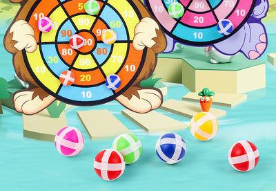 Montessori Dart Board Target Sports Game Toys For Children 4 To 6 Years Old Outdoor Toy Child Indoor Girls Sticky Ball Boys Gift by Smarsty