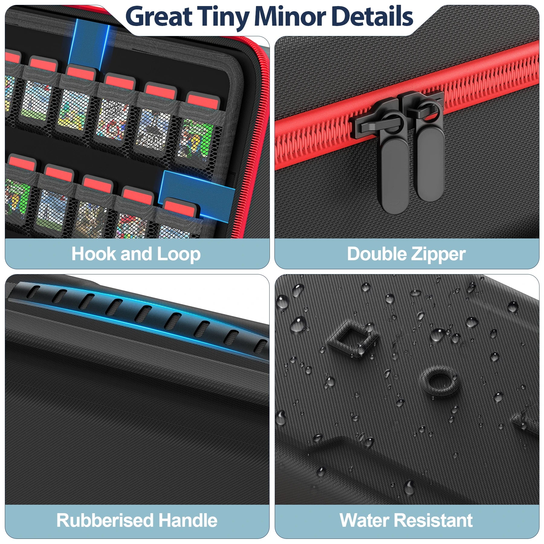 For Switch 2 & Switch Original & Switch OLED Large Storage Bag Anti-Scratch Waterproof Travel Carrying Case for N-Switch 2