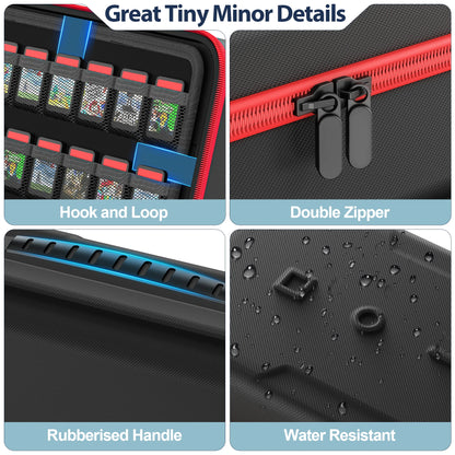 For Switch 2 & Switch Original & Switch OLED Large Storage Bag Anti-Scratch Waterproof Travel Carrying Case for N-Switch 2