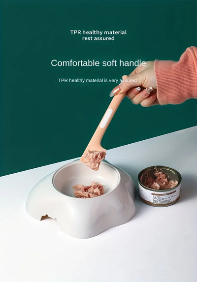 1 Piece of Cat Canned Spoon, Dog Wet Food, Pet Feeding Mixing, Long Handle Cat Spoon, Canned Opening, Pet Canned Spoon
