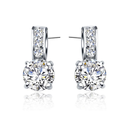 925 Sterling Silver Bridal Jewelry Set with Crystal Pendant - Smarsty