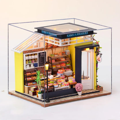 Wooden Miniature Doll House 3D Puzzle Assembly Building Model Kit Small Room Toys Home With Furniture Lighting Wooden Craft Gift