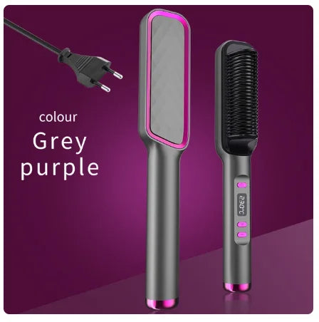 Electric Hot Comb Quick Hair Straightener with Anti-Scalding Feature - Smarsty