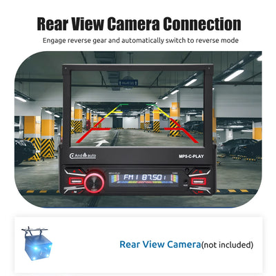 Single 1 din car radio 7 inch HD Autoradio multimedia player 1DIN WIFI GPS car audio car audio MP5 Bluetooth USB TF FM camera