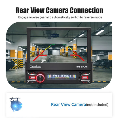 Single 1 din car radio 7 inch HD Autoradio multimedia player 1DIN WIFI GPS car audio car audio MP5 Bluetooth USB TF FM camera