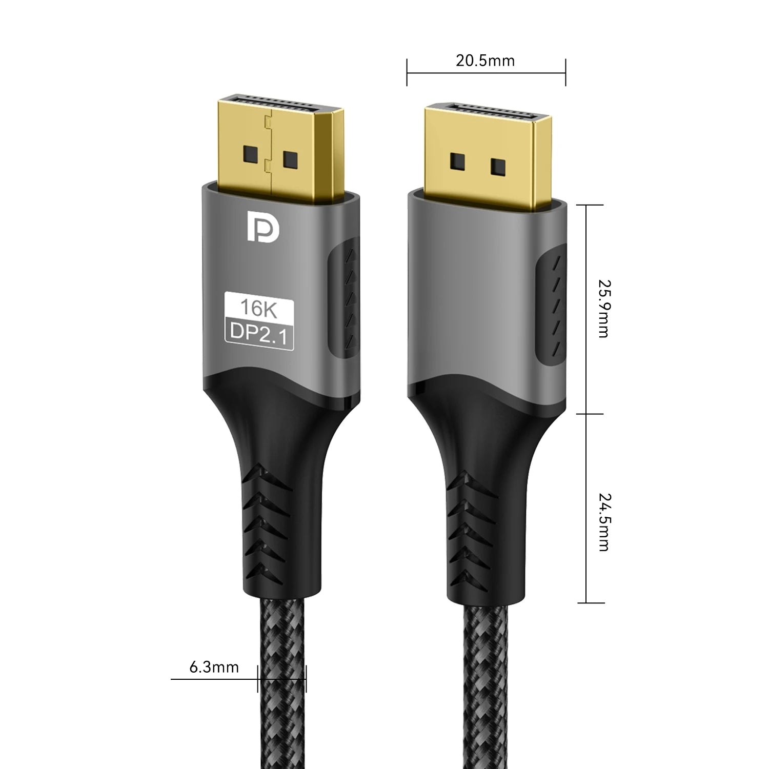 16K DisplayPort Cable 80Gbps High Speed for Gaming - Smarsty