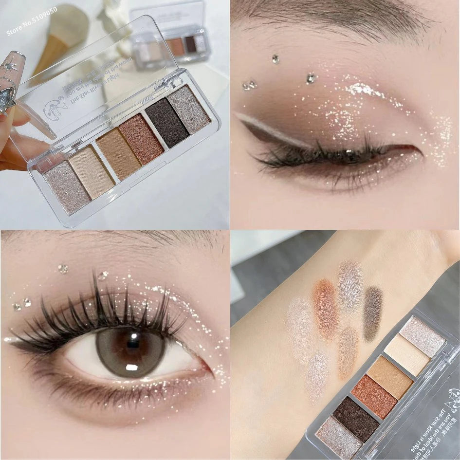 Glitter Eyeshadow Palette Brightening Waterproof Matte Finish - Smarsty