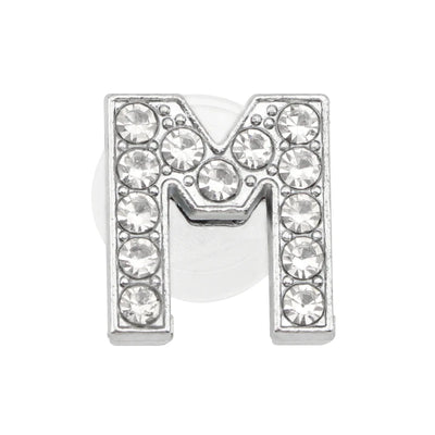 1PC Shoe Charms Glitter Rhinestone Letter Crystal Alphabet Shoes Charm Decorations Jewelry Slider Bracelet Wristbands Accessorie - Smarsty
