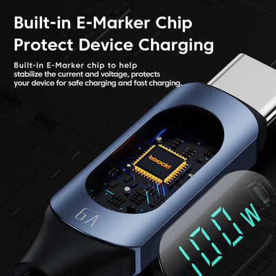 Toocki Type C to Type C Cable 100W PD Fast Charging Charger USB C to USB C Display Cable For Xiaomi POCO F3 Realme Macbook iPad - Smarsty