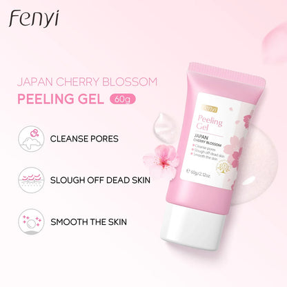 Sakura Face Deep Cleaning Exfoliating Gel Skin Care Whitening Moisturizer Repair Facial Scrub Skin Care 60g - Smarsty