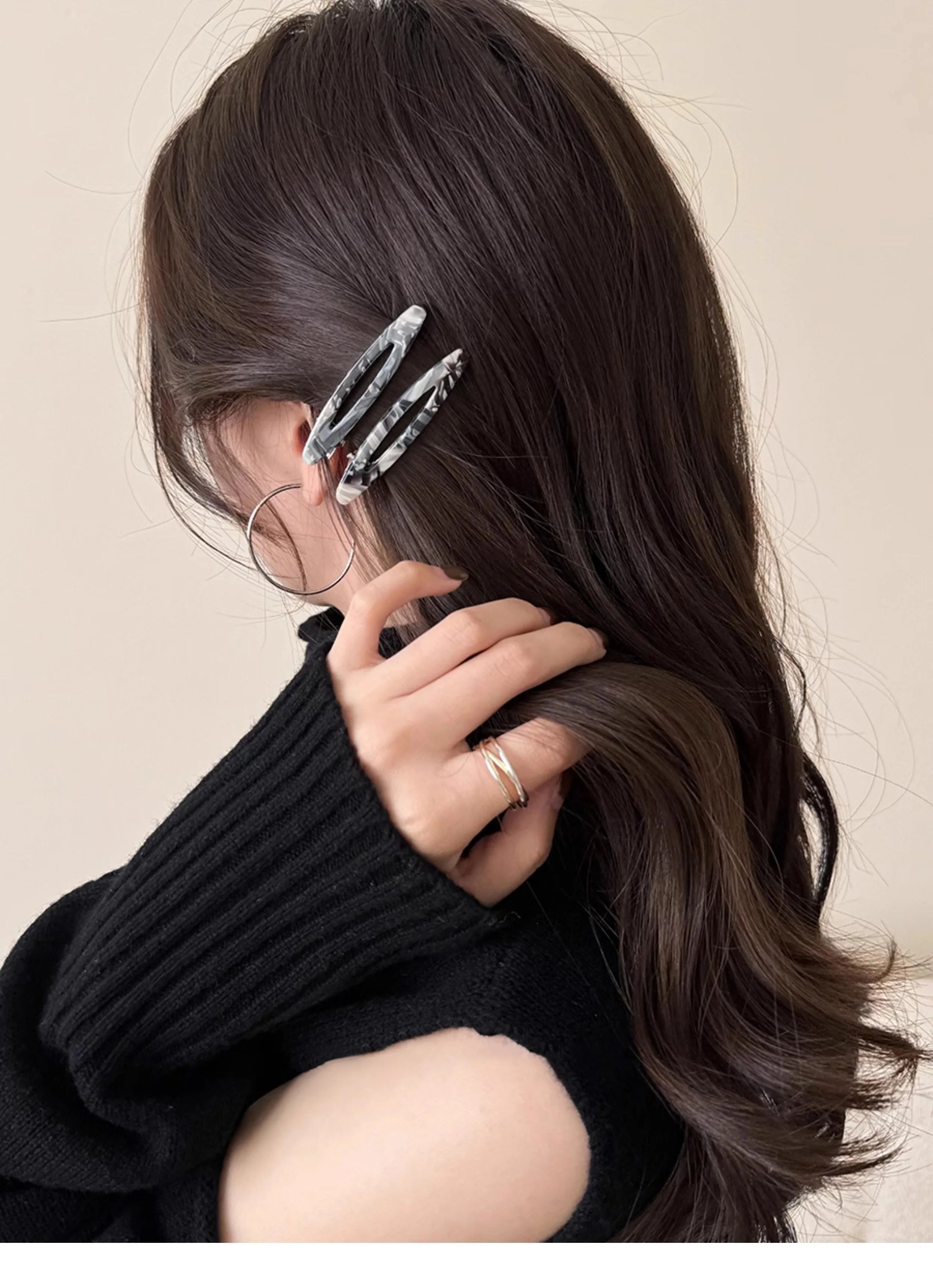 Colorful Acetate Hair Clips Set for Stylish Women - Smarsty