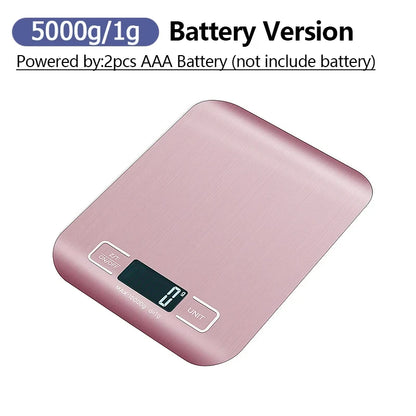 Rechargeable Kitchen Scale with LCD Display Stainless Steel Design - Smarsty