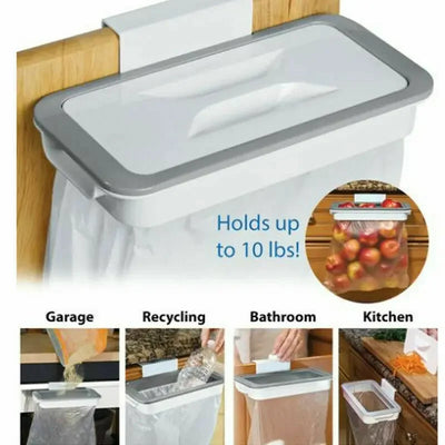 Trash Garbage Hanging Bag Hanger Durable Rubbish Holder Kitchen Support Cabinet Stand Trash Rack Storage Hanger Organizer by Smarsty