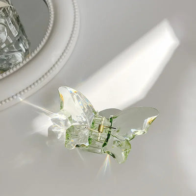 Cute Transparent Butterfly Hair Claw Clips Non Slip - Smarsty