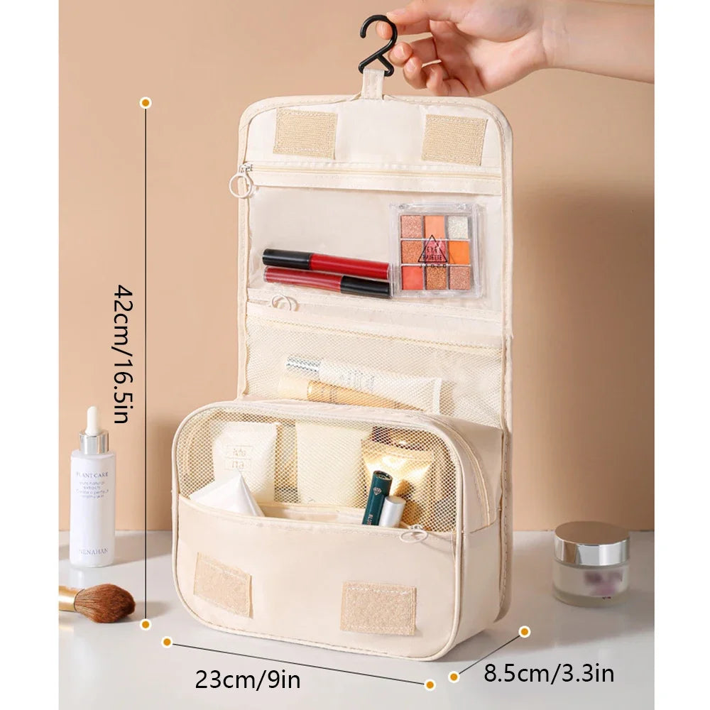 Travel Makeup Bag Waterproof Toiletries Organizer High Quality Women Neceser Bathroom Hook Wash Pouch Hook Makeup Storage Bag - Smarsty