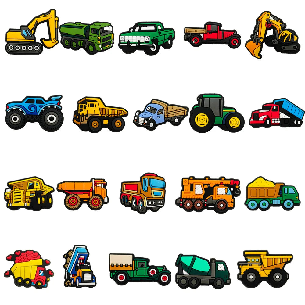 9-20pcs/set Disney Cars Truck Series for Park Shoe Charms Accessories for Classic Clog Shoe Decoration Kids Gifts