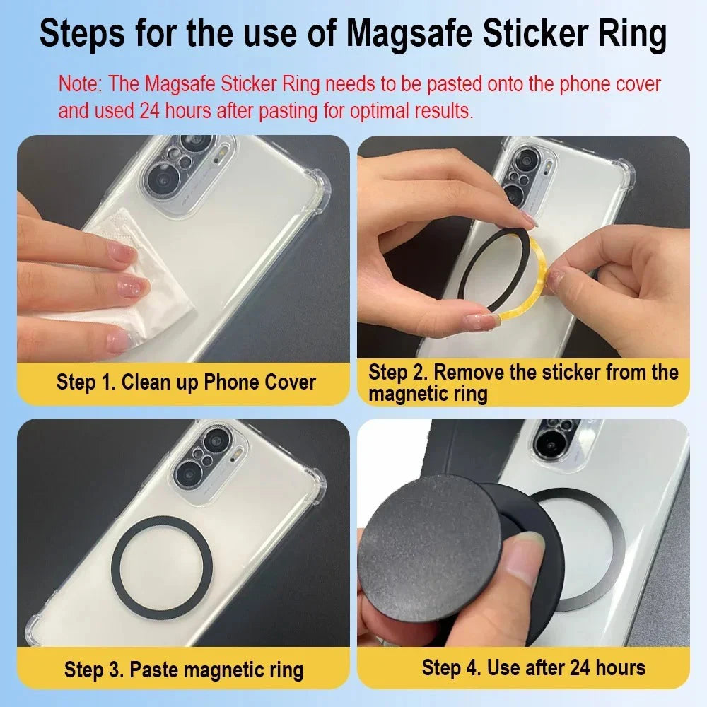 Magnetic Folding Phone Grip Holder With Pocket Stand - Smarsty