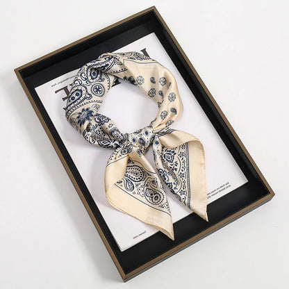 Luxury Square Silk Scarf for Women Stylish Satin Hijab Wrap - Smarsty