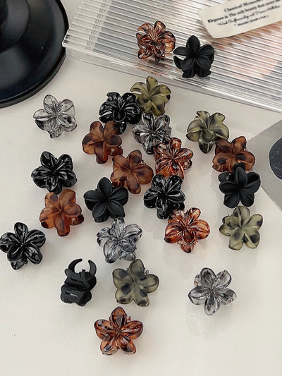Mini Flower Hair Clips Pack Creaseless Claw Clips For Bangs - Smarsty
