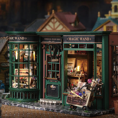 Magical Doll House Wooden Miniature DIY Assembly Building Model Kit Production of Small Room Toys Decorations with Furniture by Smarsty