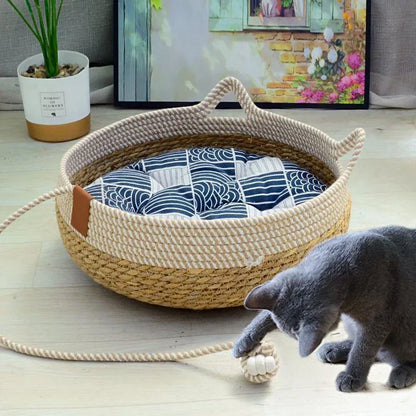 Breathable Summer Cat Bed with Removable Cover - Smarsty
