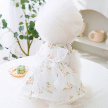 Luxury Summer Dog Dress with Cooling Mesh Skirt - Smarsty