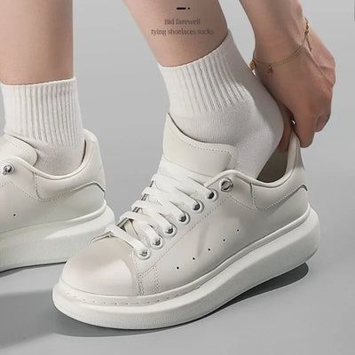 Flat Elastic Shoe Laces Sneakers No Tie Shoelaces for Shoes Tennis Quick Shoelace Clips Without Ties Shoe Accessories Kids Adult - Smarsty