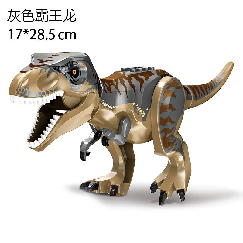 Jurassic World 3 Brutal Raptor Building Blocks Dinosaur Bricks Tyrannosaurus Indominus I-Rex Assemble Toy For Children by Smarsty