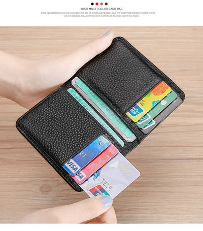 Men's Wallet Short Wallet Card Holder Fashion Thin Multi Card Business Soft Leather Wallet for Men Bolsa Feminina Coin Purse - Smarsty