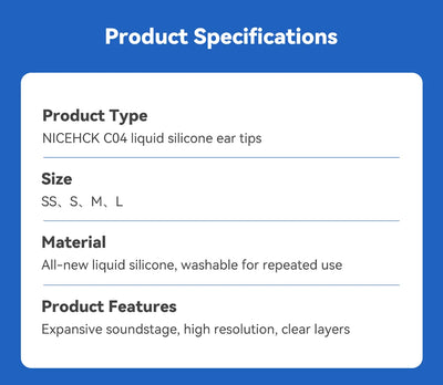 NICEHCK C04 Silicone Eartips for Enhanced Noise Isolation - Smarsty