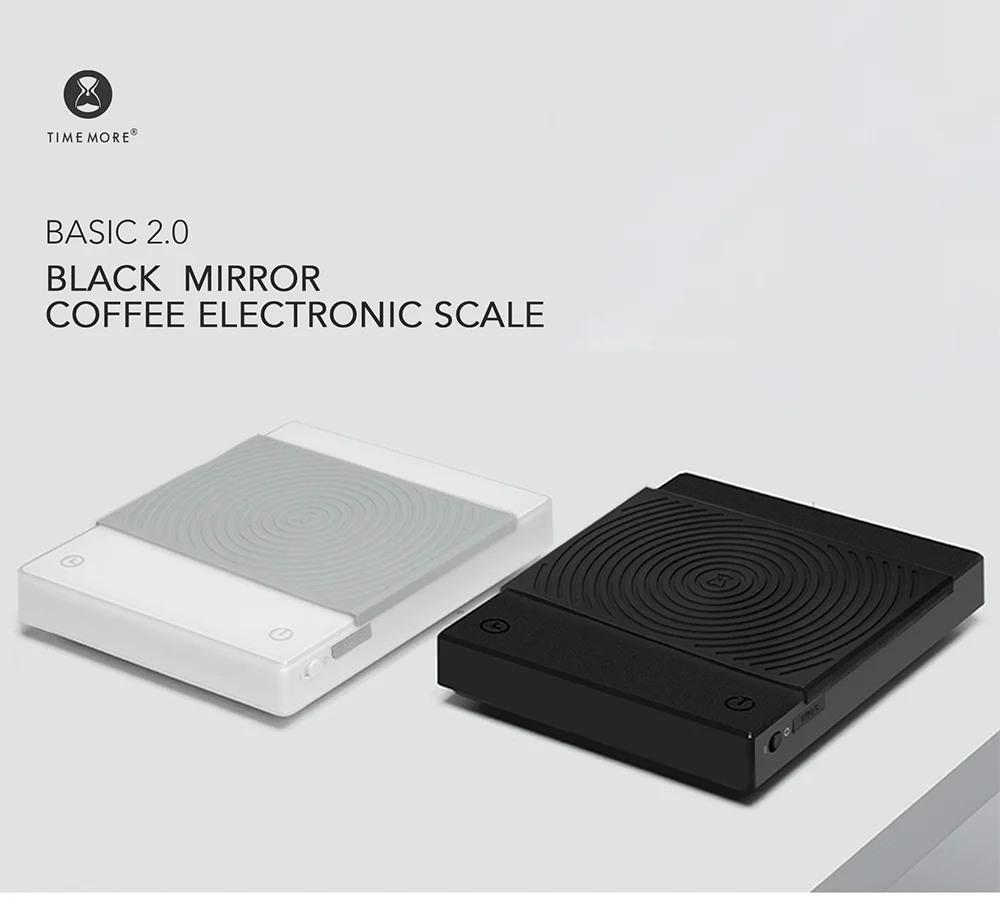 Timemore Basic 2 Black Mirror Coffee Scale with Auto Timer - Smarsty