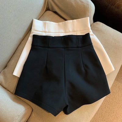 Women Shorts Mooyufon Black Shorts Women Harajuku Elegance High Waisted Shorts A Line Slim Casual Hot Girl Straight Pants Sexy - Smarsty