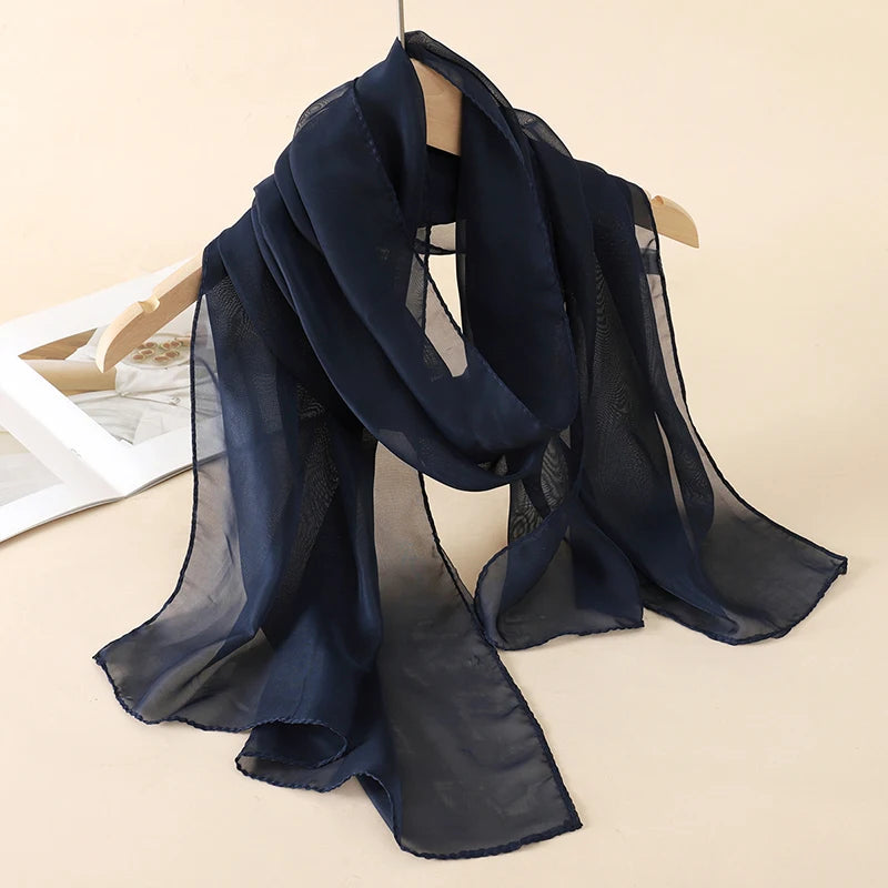Women Print Chiffon Scarf Lightweight Sunscreen Shawl Wrap - Smarsty