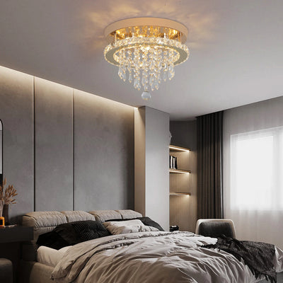 VETRULUS Luxury Crystal Chandelier Lustre Design Gold Modern Led Ceiling Light  Living Room Bedroom Hanging Lamp LightingFixture