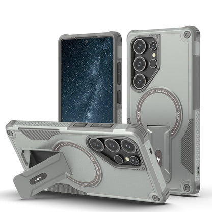 Magnetic Armor Case With Fold Stand And Wireless Charging - Smarsty