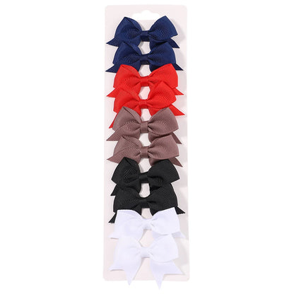 Handmade Baby Girls Bow Hair Clips Set Nontoxic Soft - Smarsty