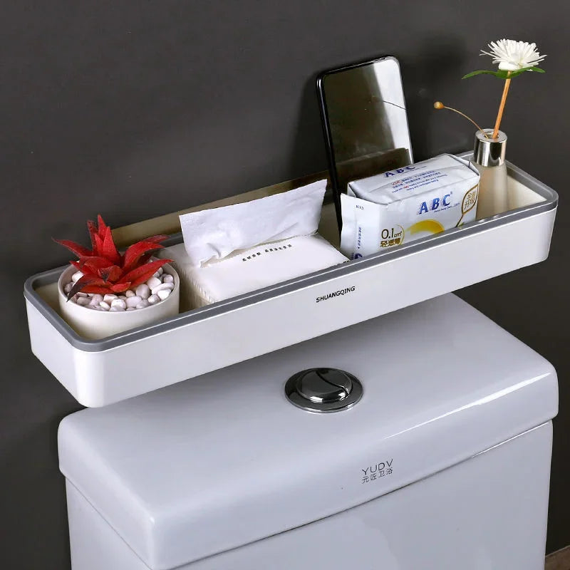 Wall Mounted Bathroom Storage Cabinet Organizer White Shelving Solution - Smarsty
