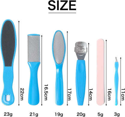 8 Piece Foot Exfoliating Rasp Set for Smooth Heels - Smarsty