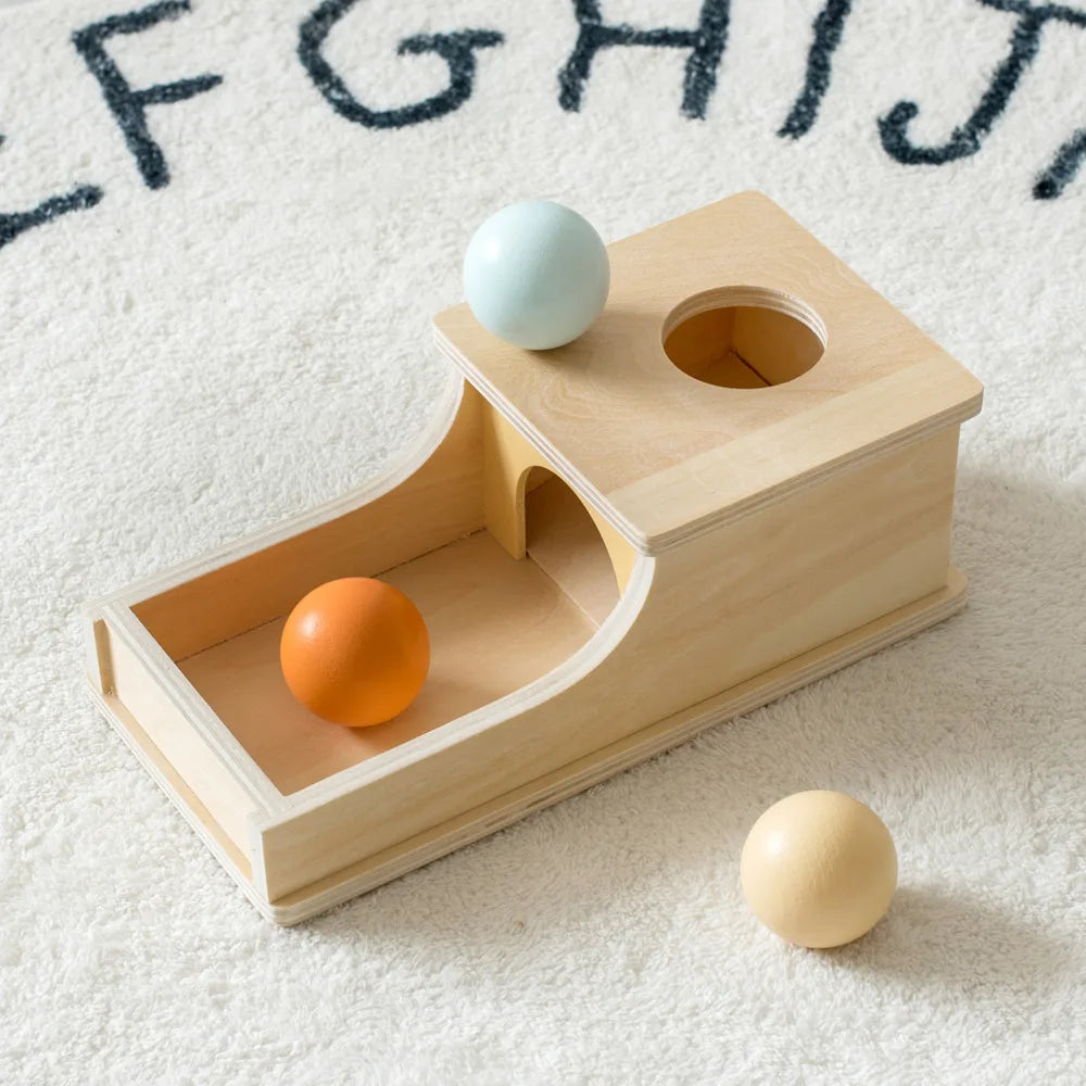 Montessori Infant Wooden Toys Coin Ball Busy Drum Color Shape Cognition Match Educational Sensory Toy Baby Teaching Aid Gifts