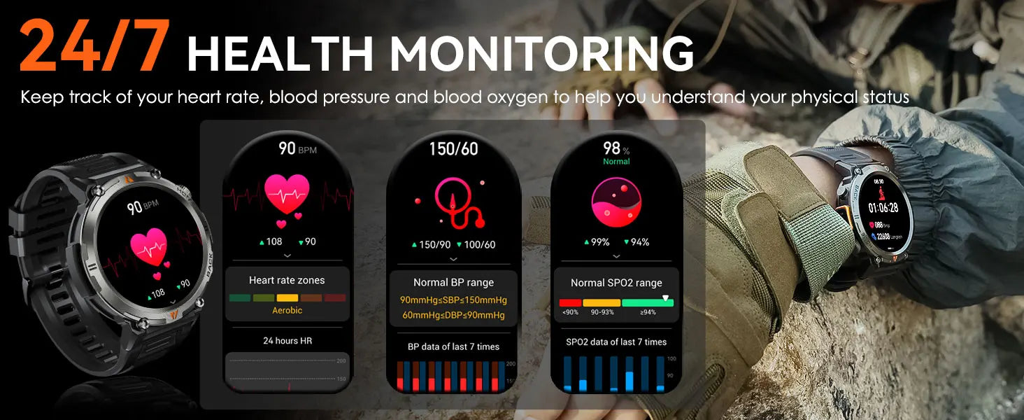 EIGIIS KE3 Smart Watch Bluetooth Call Waterproof Health Monitor - Smarsty