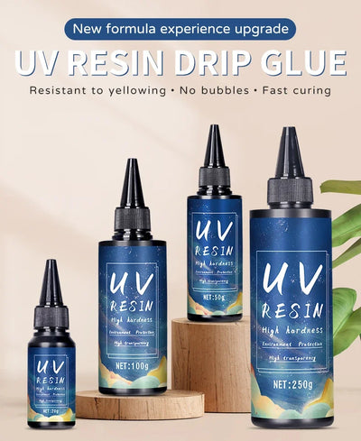 UV Resin Glue for DIY Jewelry, Epoxy Resin and UV Lamp High Transparency Fast Drying High Hardness, 20g, 50g, 100g, 250g, 1000g - Smarsty