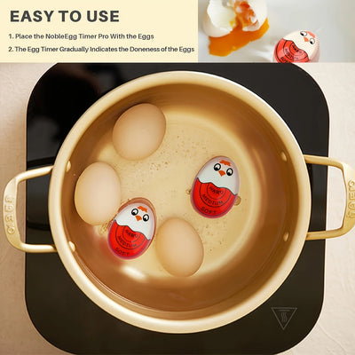 1/2pcs Chick Egg Timer Sensitive Color Change Indicator for Hard Soft Boiled Eggs Cooker Kitchen Gadget for Restaurants Bakeries by Smarsty