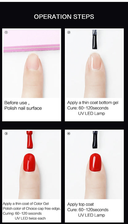 NAILCO 15ml Gel Top Coat and Base Coat for Long-Lasting Shine - Smarsty