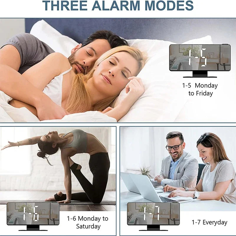 LED Digital Projection Alarm Clock with Temperature Display - Smarsty