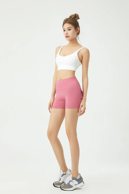 Peach Butt Fitness Shorts Women's Exercise Three-Quarter Pants Cargo Air Dry Pocket Yoga  Tight  Lift Summer - Smarsty
