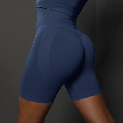 Yoga Shorts Women Sports Shorts Seamless Gym Workout Shorts High Waist Push Up Fitness Sports Shorts Cycling Shorts - Smarsty
