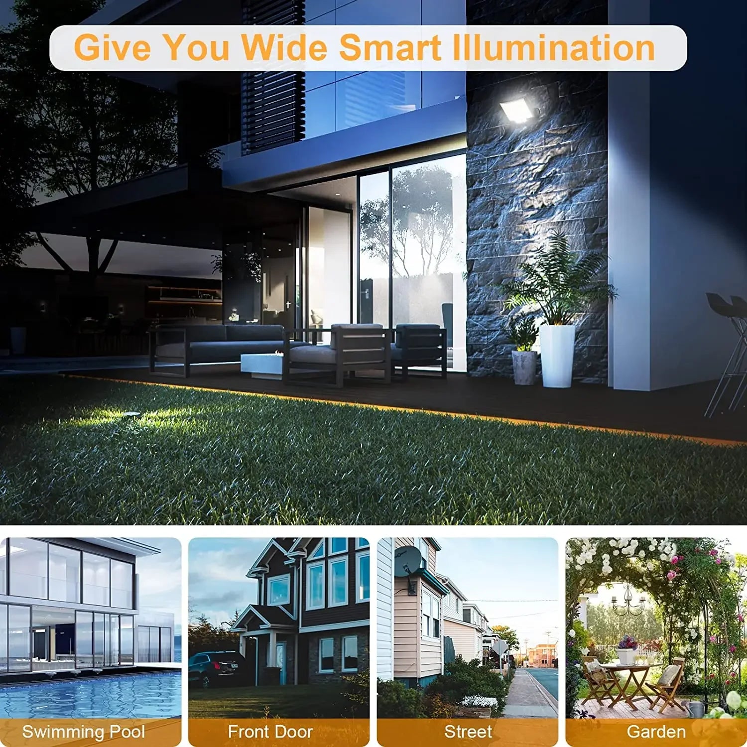 Solar Powered LED Wall Lights with Human Body Sensor - Smarsty