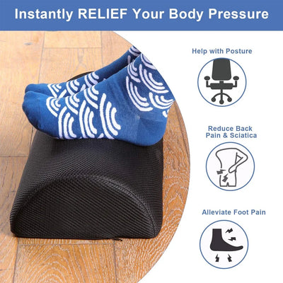 Ergonomic Memory Foam Foot Rest for Desk Comfort - Smarsty